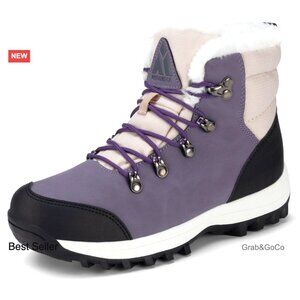 Winter Boots Water-Resistant Warm Snow Boots Non Slip Sole Hiking Trekking